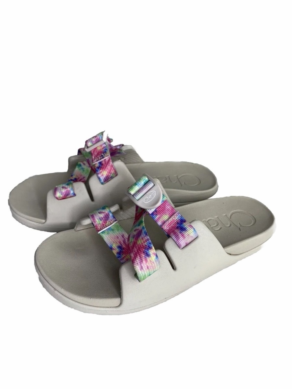 Chaco Chillos Slide Light Tie Dye Comfort waterproof Sandal Big Kids 5
